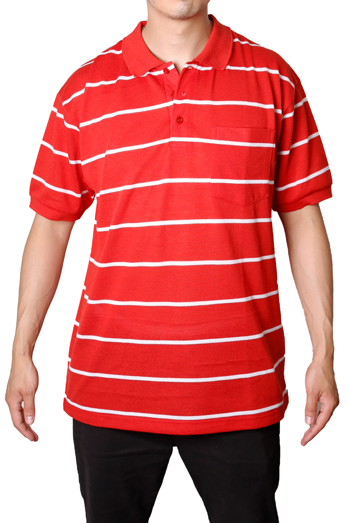 Mens striped on sale polo t shirt