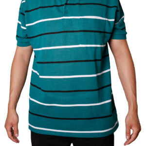 Men's Striped Pique Polo T-Shirt