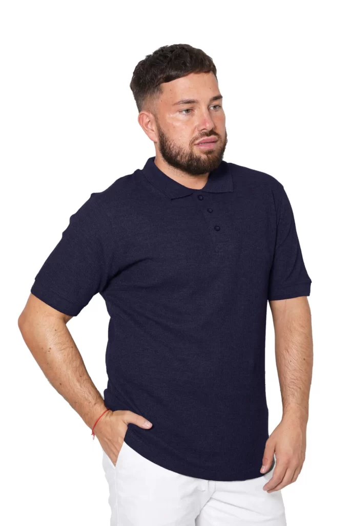Men's Plain Short Sleeve Henley with Grandad Collar